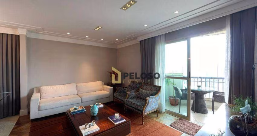 Apartamento à venda com 179m² com Varanda Gourmet - 3 suítes - Sala ampla com 3 ambientes - Andar alto com vista panorâmica para Serra da Cantareira -
