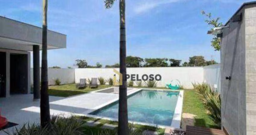 Casa à venda no Ninho Verde II | Porteira Fechada | 284m² | 3 suítes| área gourmet | Piscina | 4 vagas | Pardinho/SP..