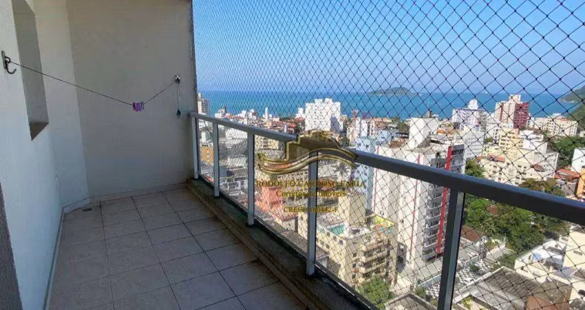 Guarujá praia das astúrias vista mar 3 dormitórios 96 metros lazer de clube