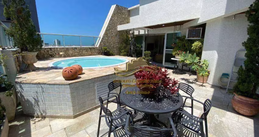 Guarujá praia das astúrias cobertura duplex 3 suítes 198,42 mts 1 vaga piscina privativa
