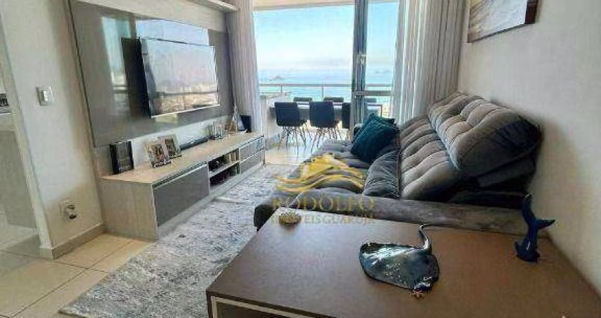 Guarujá Praia da Enseada Frente ao Mar com Linda Vista 3 Dormitórios 96m² 2 Vagas Laser Completo Ambientes com Ar-Condicionado