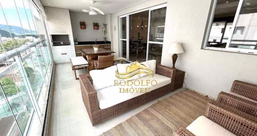 Guarujá praia das astúrias 3 dormitórios 134,34m² 2 vagas ar-condicionado lazer de clube
