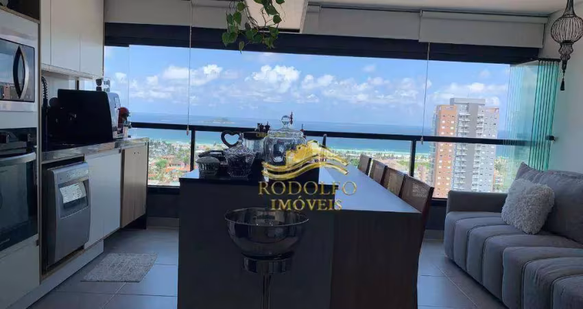 Guarujá praia da enseada 1 dormitório 42m² ampla vista mar