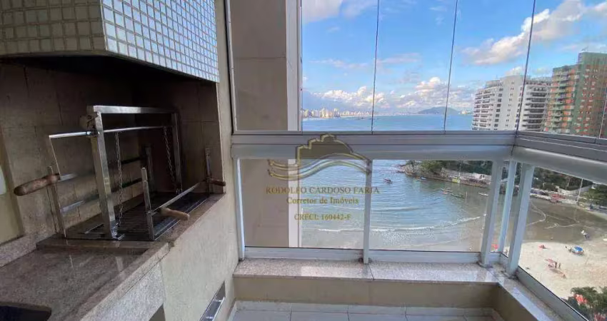 Guarujá praia das astúrias frente ao mar 3 dormitórios 110m² 2 vagas piscina churrasqueira