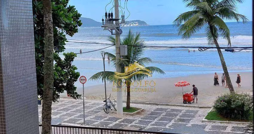 Guarujá praia das astúrias frente ao mar 2 dormitórios 110m² 1 vaga salão de festas e jogos