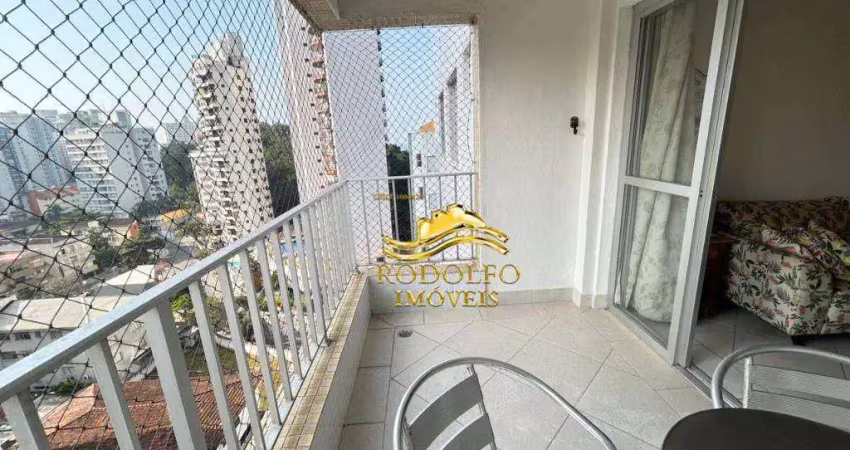 Guarujá praia do tombo 2 dormitórios 1 vaga 85m² sacada vista mar portaria 24 horas