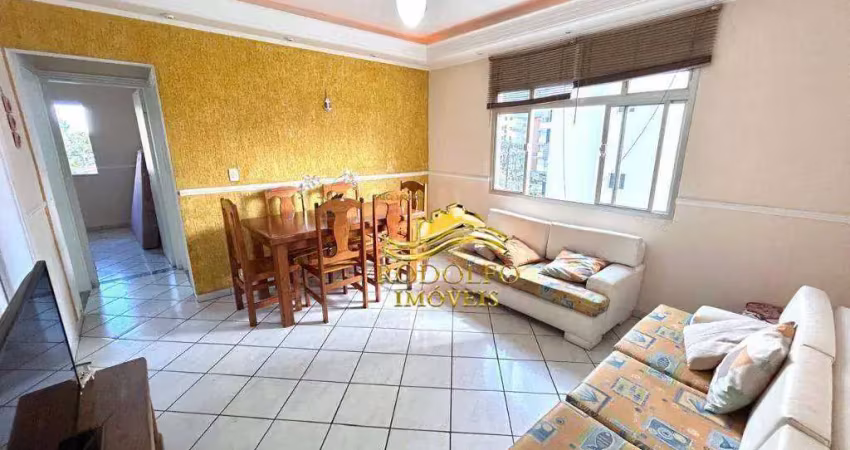 Guarujá-sp praia das astúrias 2 dormitórios 55m² 1 vaga banheiro social cozinha americana sacada