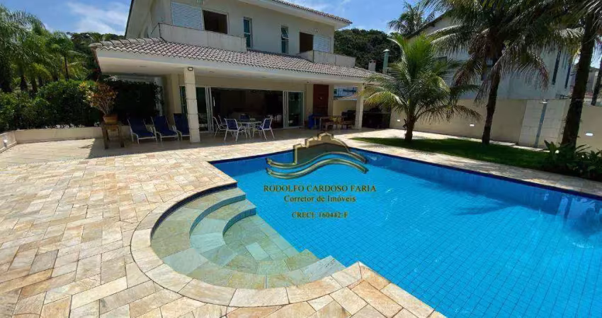 Guarujá praia pernambuco casa 5 suítes 450 mts área terreno, 370m² área construída piscina
