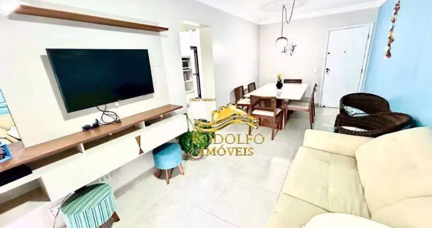 Guarujá-sp praia das astúrias 2 dormitórios 65,93m² 1 vaga sacada ar-condicionado