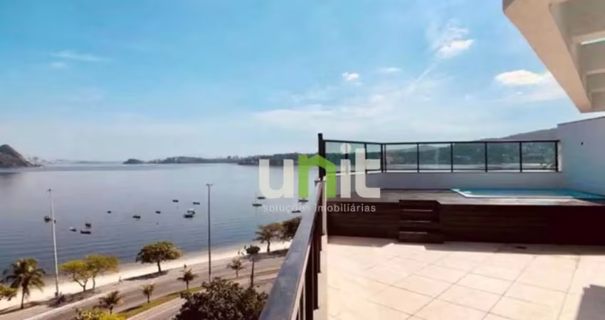 Cobertura com 4 dormitórios à venda, 240 m² por r$ 2.200.000,00 - charitas - niterói/rj