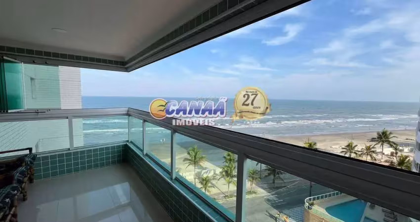 Apartamento à venda em mongaguá- mobiliado com vista para o mar