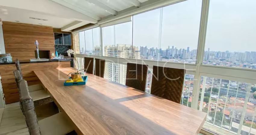 Cobertura à venda com 245 m², Decorada, 3 suítes, 3 vagas, Vila Carrão! TERRAÇO com Hidromassagem
