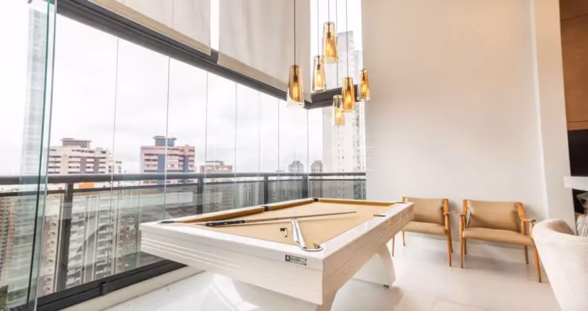 Apartamento à venda no tatuapé com pé direito duplo, 176 m² com varanda gourmet e vista privilegiada