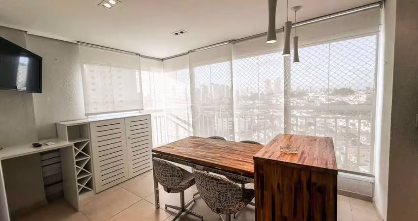 Apartamento mobiliado 2 dormitorios e varanda gourmet - vila prudente