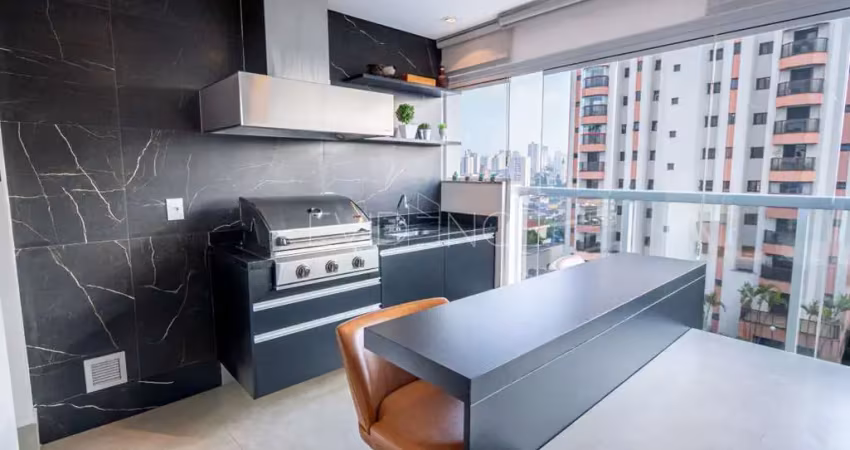 Apartamento à venda com 105 m² no tatuapé - varanda gourmet envidraçada