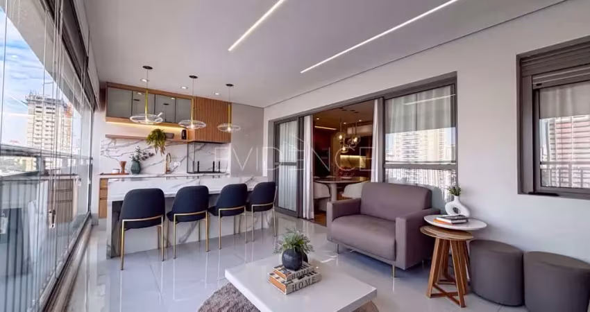 Apartamento à venda com 2 suítes e 2 vagas no tatuapé - varanda gourmet - porteira fechada