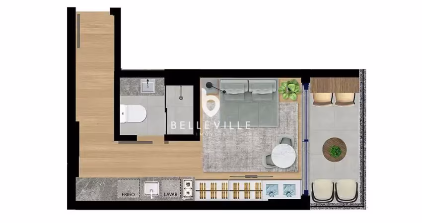 Apartamento com 1 quarto à venda na Rua André de Barros, Centro, Curitiba