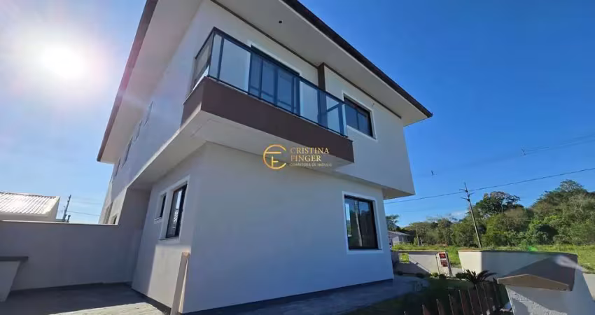 Casa sobrado geminado 78,71 m²  2 suítes  - bela vista - palhoça