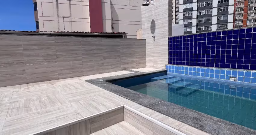 Excelente cobertura dois quartos pituba alameda carrara nascente total