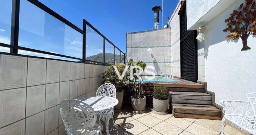 Cobertura com 3 dormitórios à venda, 102 m² por r$ 755.000,00 - agriões - teresópolis/rj