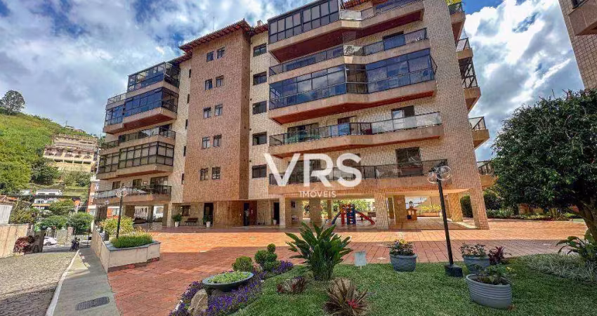 Apartamento com 3 dormitórios para alugar, 144 m² por r$ 4.678,00/mês - várzea - teresópolis/rj