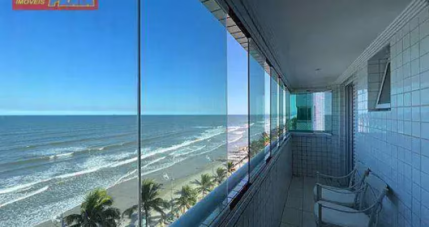 Frente ao mar! apartamento 2 dormitórios  75 m² por r$ 395.000 - vila atlântica - mongaguá/sp