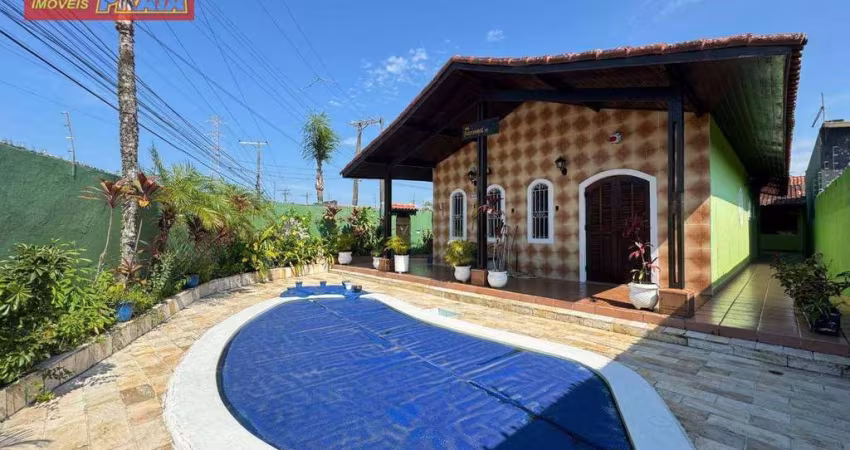 400 METROS DA PRAIA CASA COM PISCINA3 QUARTOS,146 m² por R$ 425.000 - Balneário Flórida Mirim