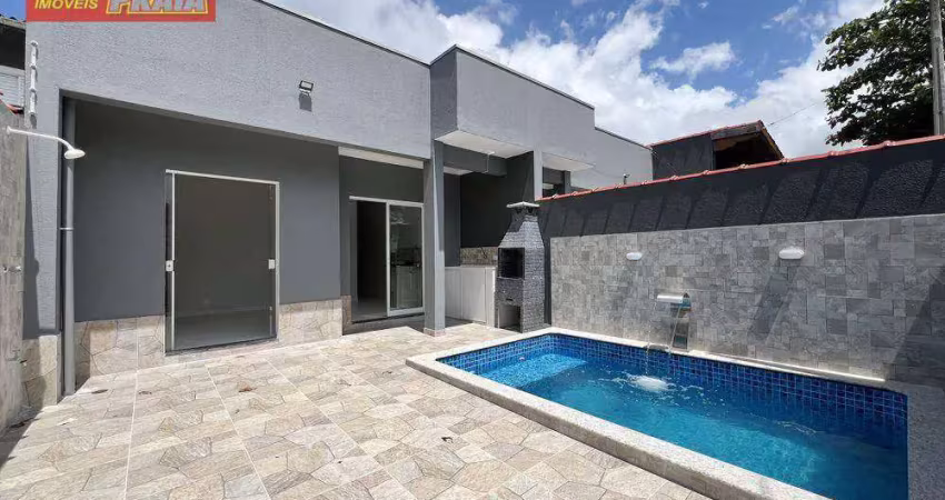 Casa lado praia com piscina! 2 quartos  90 m² por r$ 420.000 - agenor de campos - mongaguá/sp