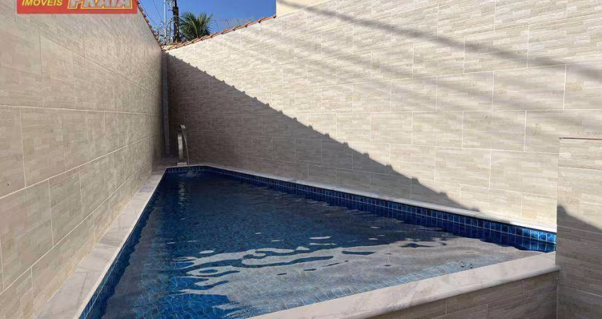 150 METROS DA PRAIA MONGAGUA CASA NOVA COM PISCINA 2 QUARTOS 90 m² por R$ 489.000 - Balneário Flórida Mirim