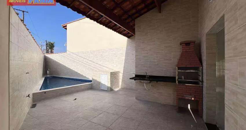 150 metros da praia mongagua casa nova com piscina 2 quartos 90 m² por r$ 429.000 - balneário flórida mirim