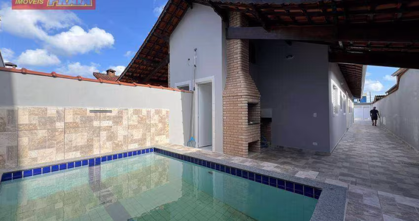 03 QUARTOS COM PISCINA 700 METROS DA PRAIA, 79 m² por R$ 441.000 - Balneário Itaguaí - Mongaguá/SP