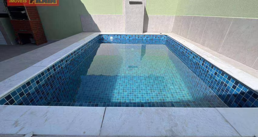 MONGAGUA CASA NOVA COM PISCINA 2 QUARTOS 67m² por R$ 339.900 - Balneário JUSSARA