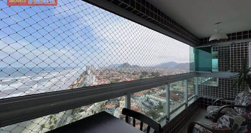 Vista para o mar em frente a praia! apartamento 2 quartos, 70 m² por r$ 449.900 - vila anhanguera - mongaguá/sp