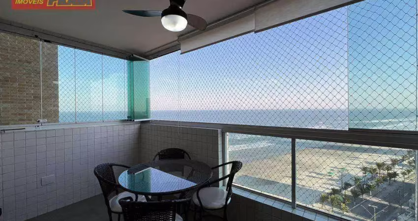 Vista para o mar apartamento 2 quartos, 74 m² por r$ 459.000 - mongaguá/sp