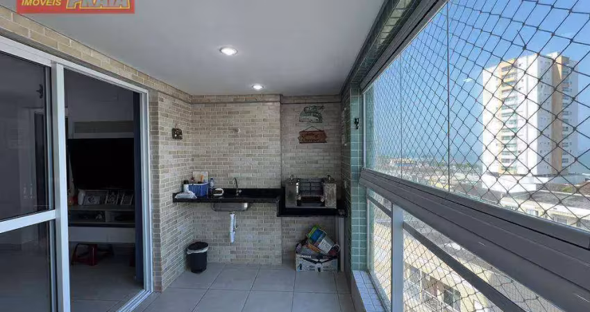 150 matros da praia apartamento com terraço gourmet  vista para o mar 2 quartos, 68 m² por r$ 370.000 - vila atlântica - mongaguá/sp