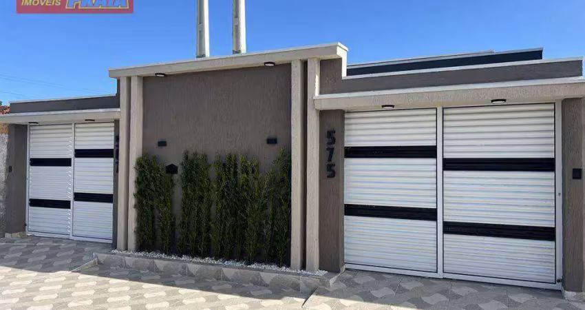 Casa nova com 3 dormitórios piscina e churrasqueira, 110 m² por r$ 479.900 - balneário flórida mirim - mongaguá/sp