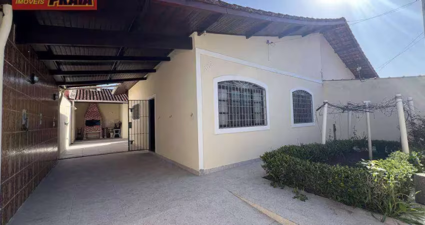 100 metros da praia!! casa  espaçosa 2 quartos e edícula com churrasqueira, 74 m² por r$ 390.000 - mongaguá/sp