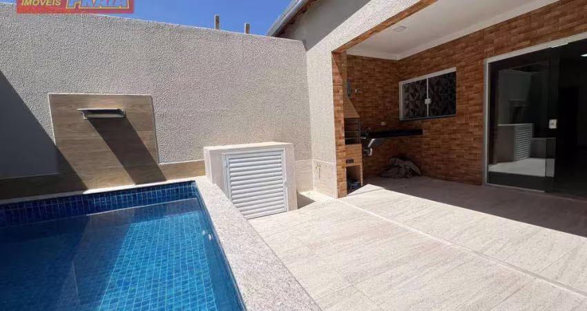 Casa nova com piscina e 2 quartos, 110 m² por r$ 450.000 - santa eugênia - mongaguá/sp