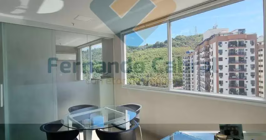 Sala comercial para locação, montada com móveis, ar condicionado e vaga de Garagem.