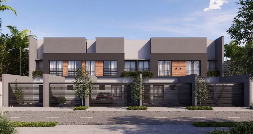 Sobrado Geminado de alto padrão com área construída de 135,12 m² à venda por 849.000,00 no Bairro Anita Garibaldi em Joinville-SC.