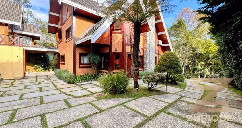 Casa com 5 dormitórios à venda, 424 m² por r$ 3.900.000,00 - condomínio residencial jardim véu da noiva - campos do jordão/sp