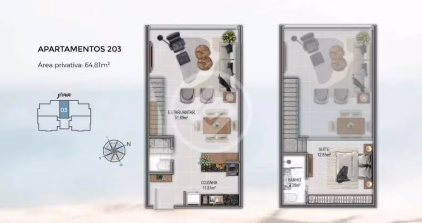 Loft duplex com 1 suite, 1 vaga codigo: 78538