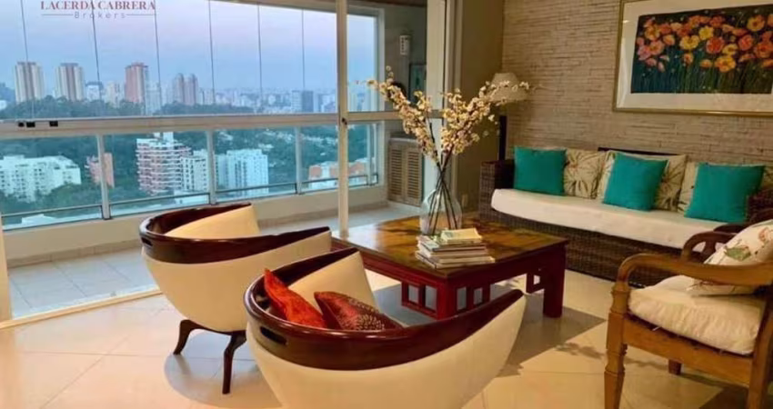 Apartamento  à venda na Vila Andrade-Morumbi, 03 Suites, lareira, elevador com Hall privativo, 03 vagas, amplo depósito - AP3820.