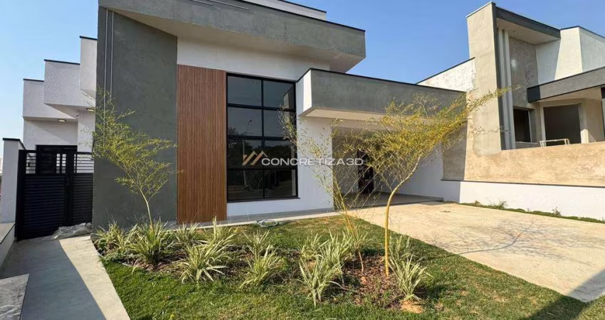 Casa à venda em Indaiatuba, Condomínio Park Gran Reserve, com 3 suítes, com 156 m²