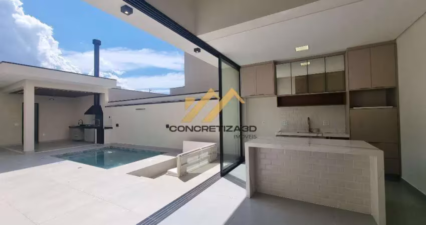 Casa à venda em indaiatuba, tombadouro, com 3 suítes, com 195 m², condomínio evidências
