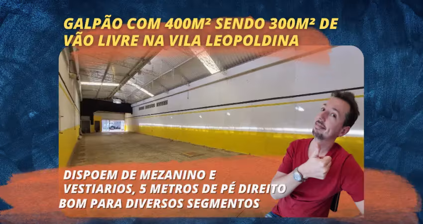 Galpão na travessa da av imperatriz leopoldina com 300m² de area livre