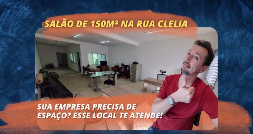 Salão sobreloja de 150m² na rua clelia - com amplas salas