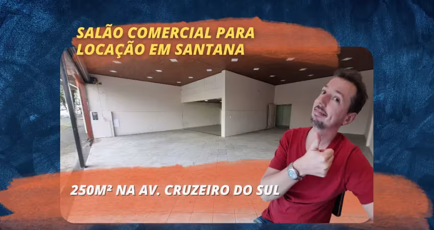 Salão comercial para locação em santana – 250m² na av. cruzeiro do sul