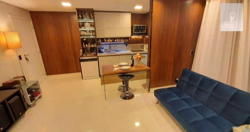 Apartamento mobiliado com 1 dormitório à venda, 50 m²  - Alphaville - Barueri/SP