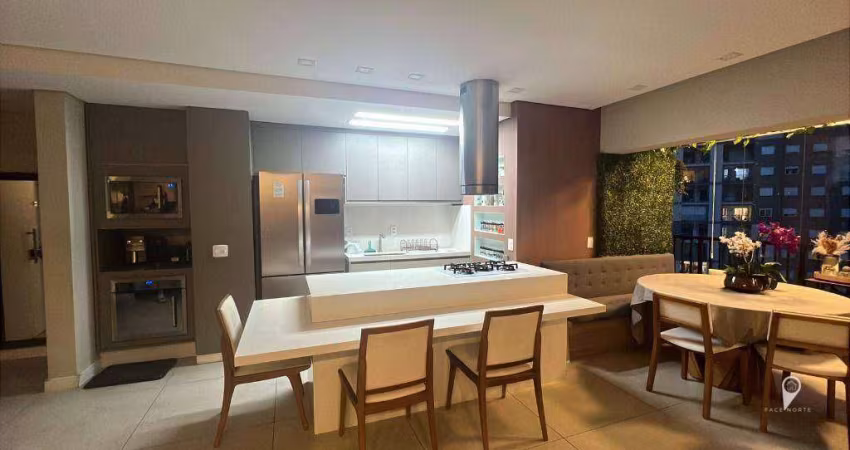 Apartamento Mobiliado com 3 dormitórios para alugar, 91 m² , 3 vagas- Alphaville - Barueri/SP